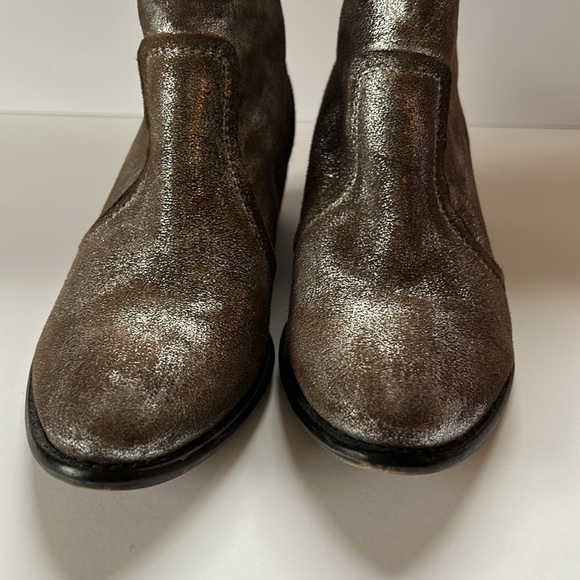 Seychelles Brown Metallic Booties Womens Western Ankle Boots Sz 6.5 - Picture 3 of 6